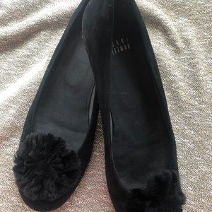 Stewart Weitzmann Black Ballet Flats 7.5